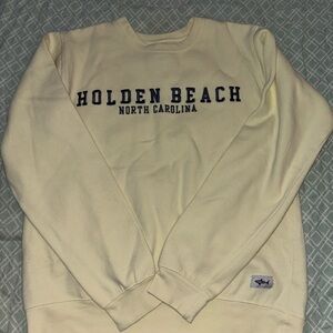 Holden Beach North Carolina Crewneck Sweatshirt - Cream